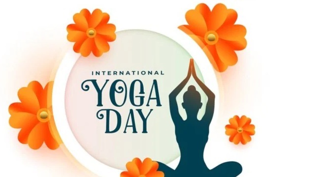 Celebrating 10th International Yoga Day with our team!